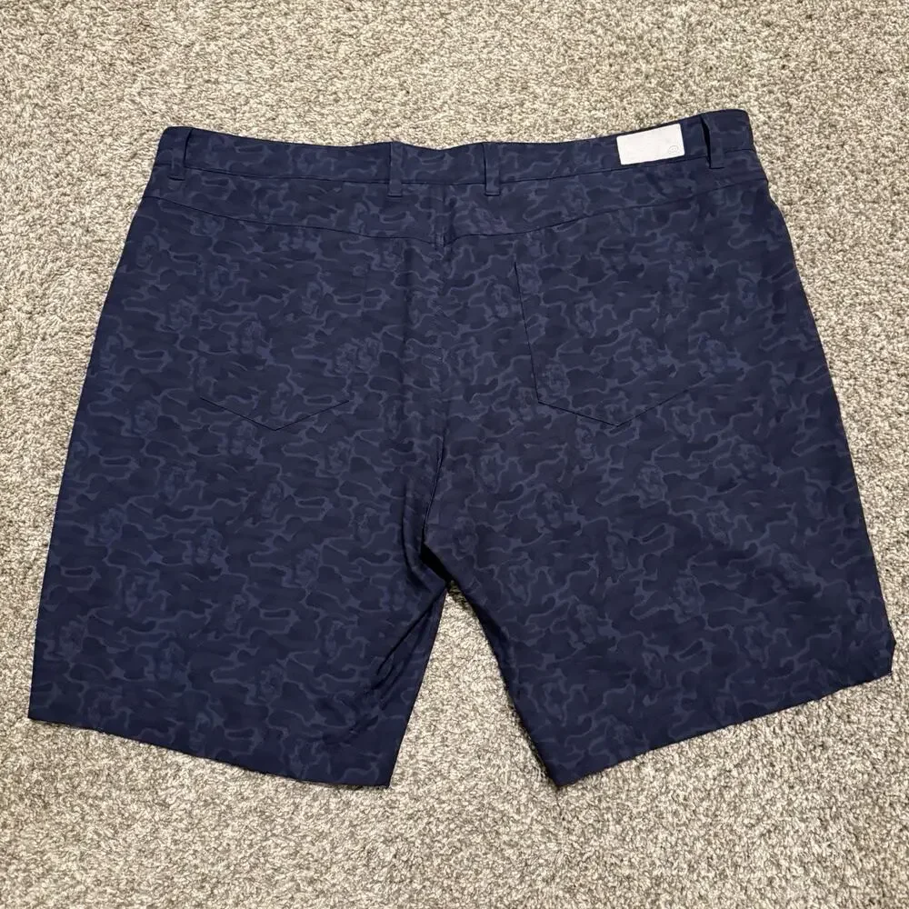 Peter Millar Golf Shorts Mens 44 Navy Skull Camo Performance Stretch 5 Pocket